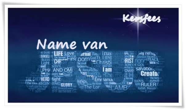 Kersfees - Name van Jesus 2