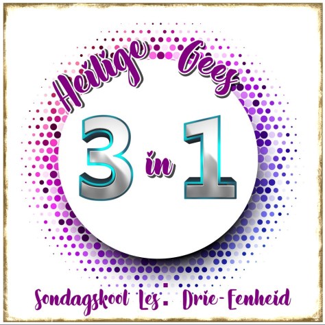 White round background with colorful dotted pattern.