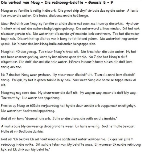 4. Die verhaal van Noag - Die reenboog belofte