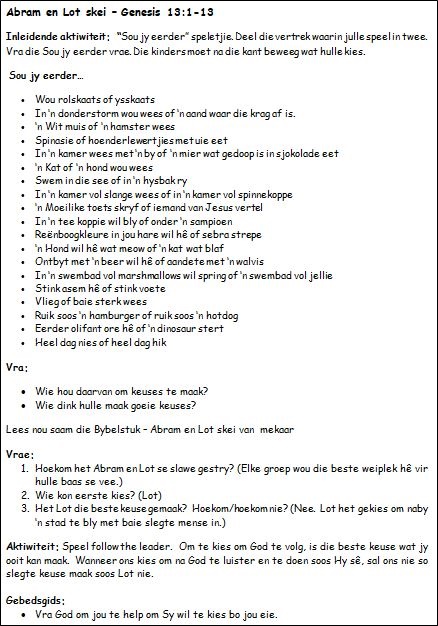 7b. Abraham en Lot skei van mekaar 2