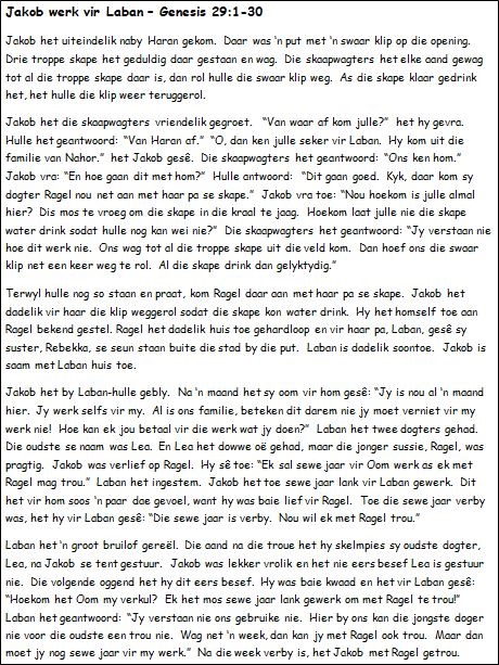 18. Jakob werk vir Laban