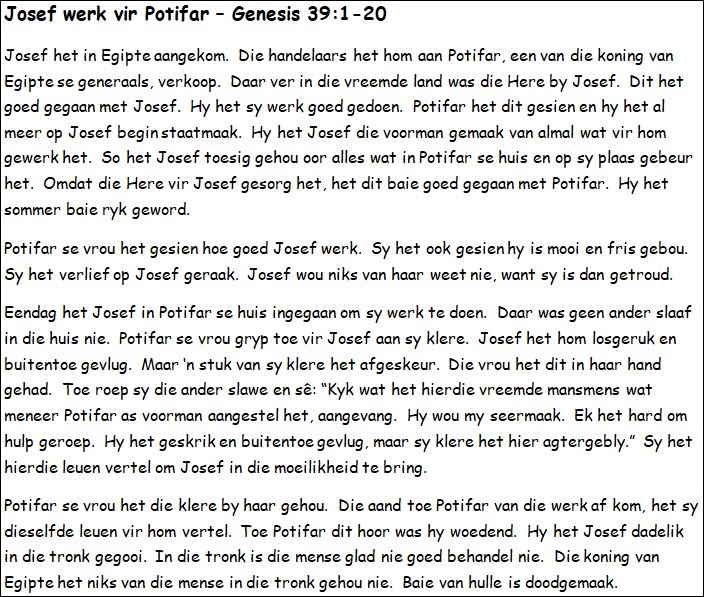 21. Josef werk vir Potifar