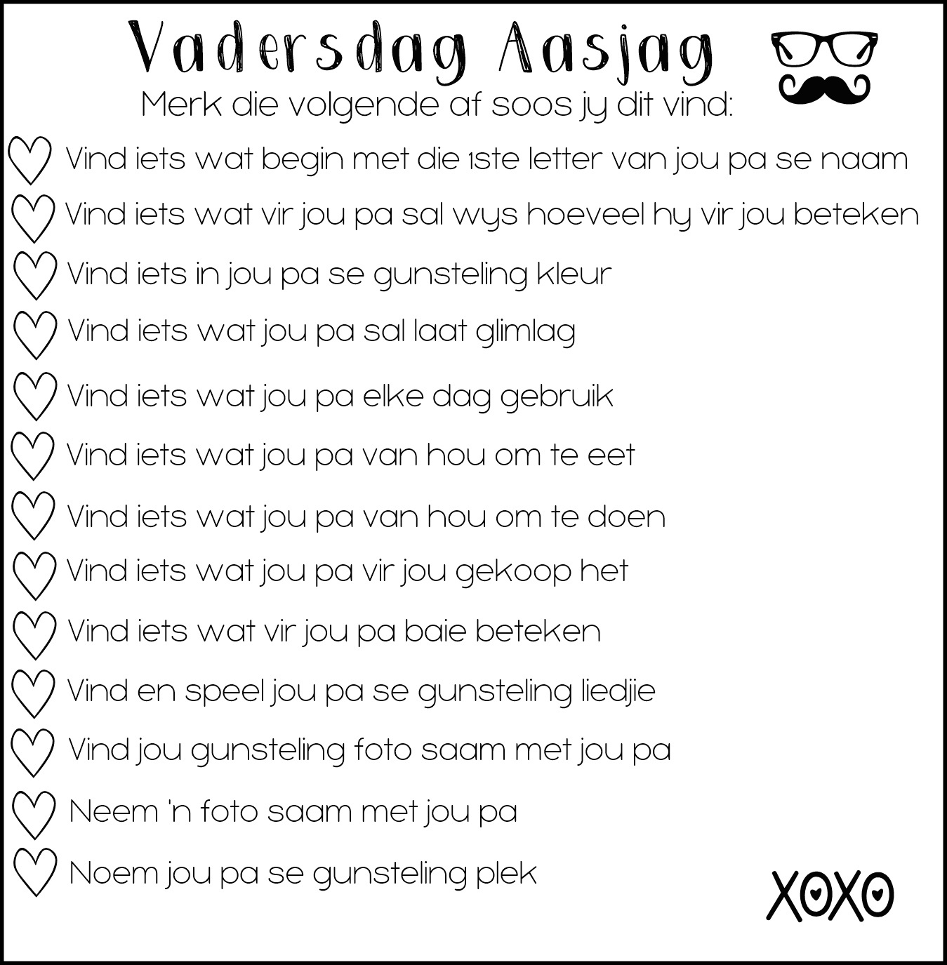 Vadersdag Aasjag raam